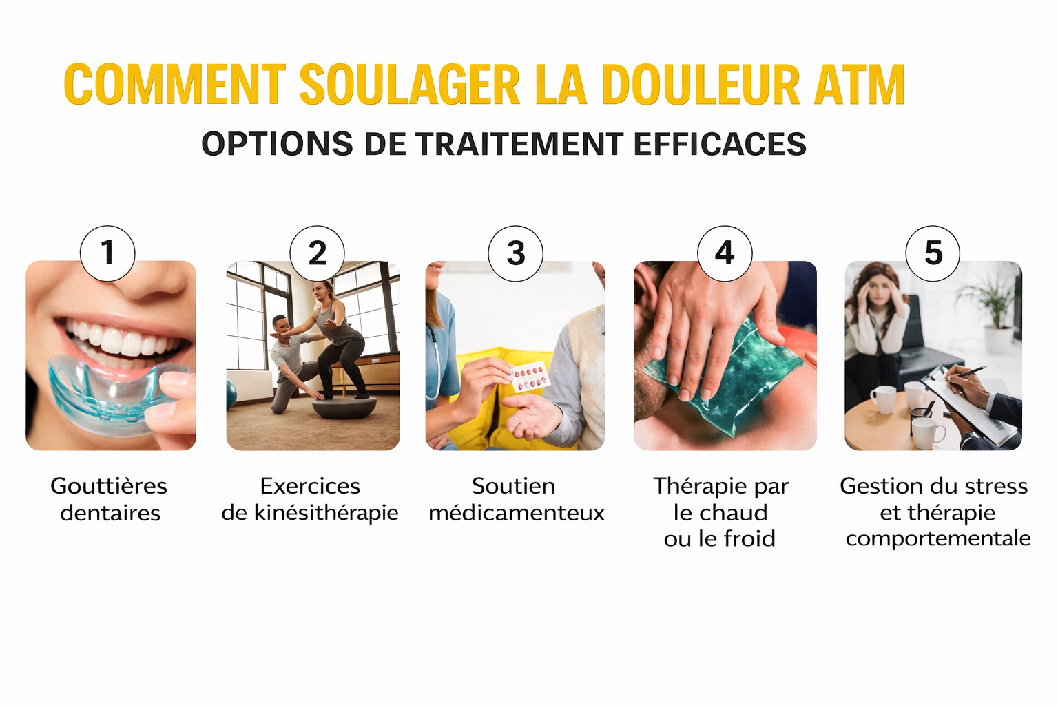 Comment soulager la douleur ATM - 5 options de traitement efficaces