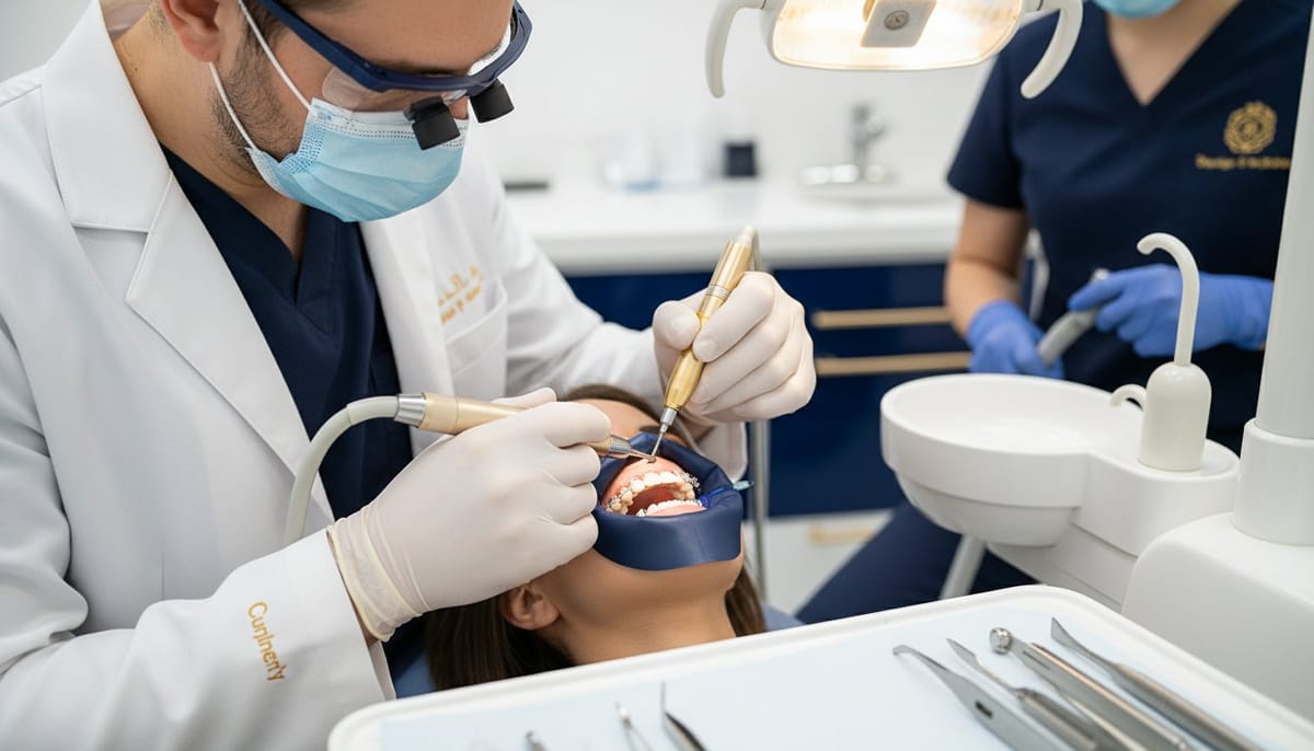 Orthodontic TAD mini-screw placement in clinic by Dr Benguira