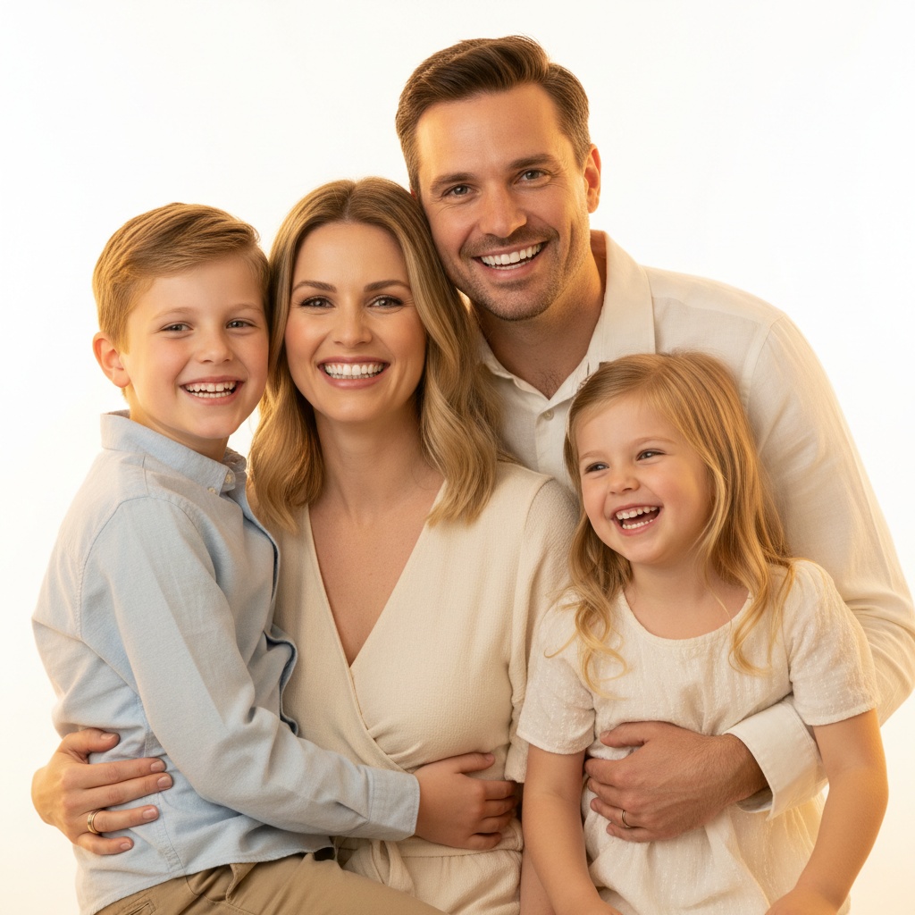Famille souriante